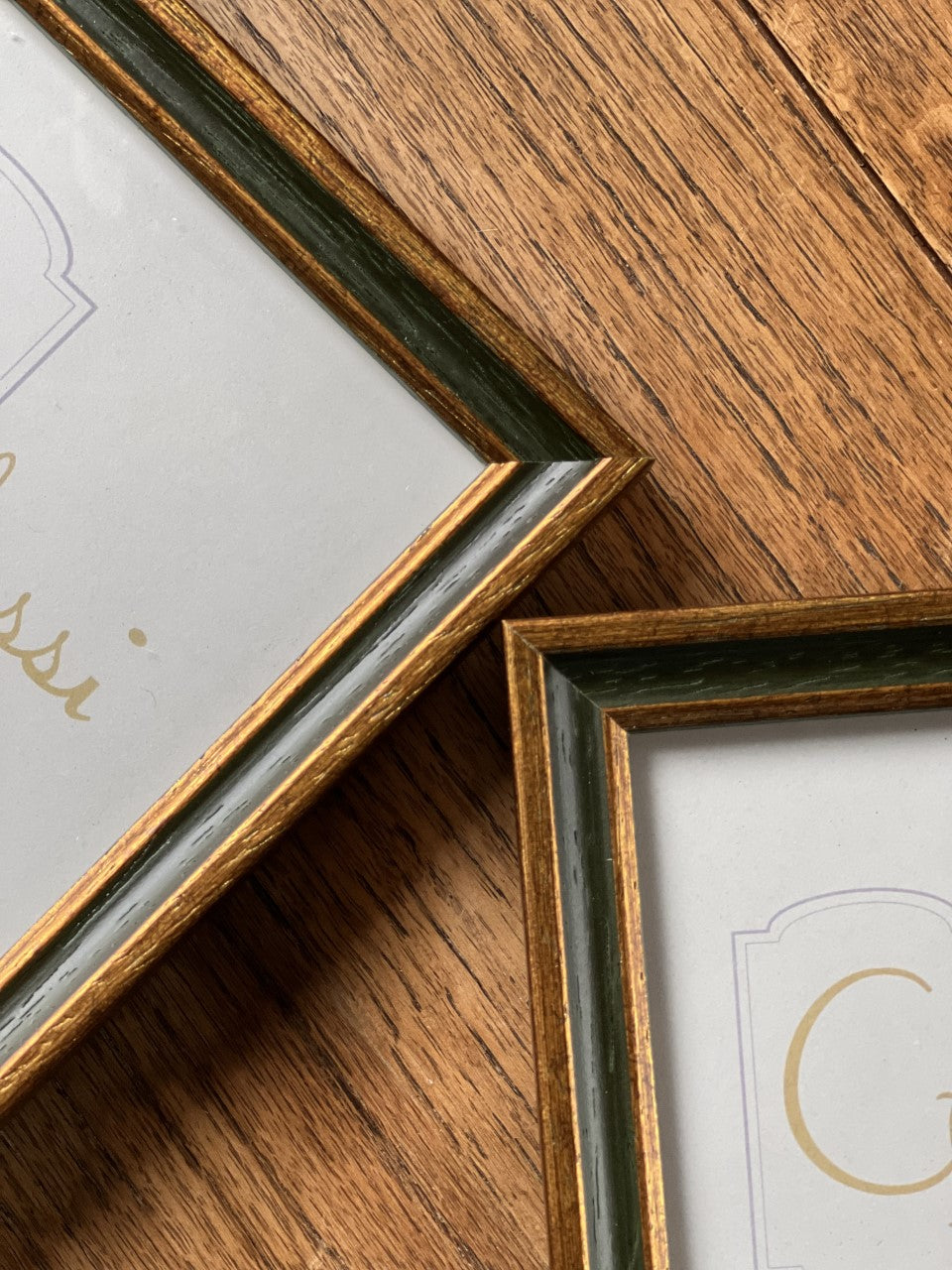 4x6 or 5x7 traditional green italian wood frame