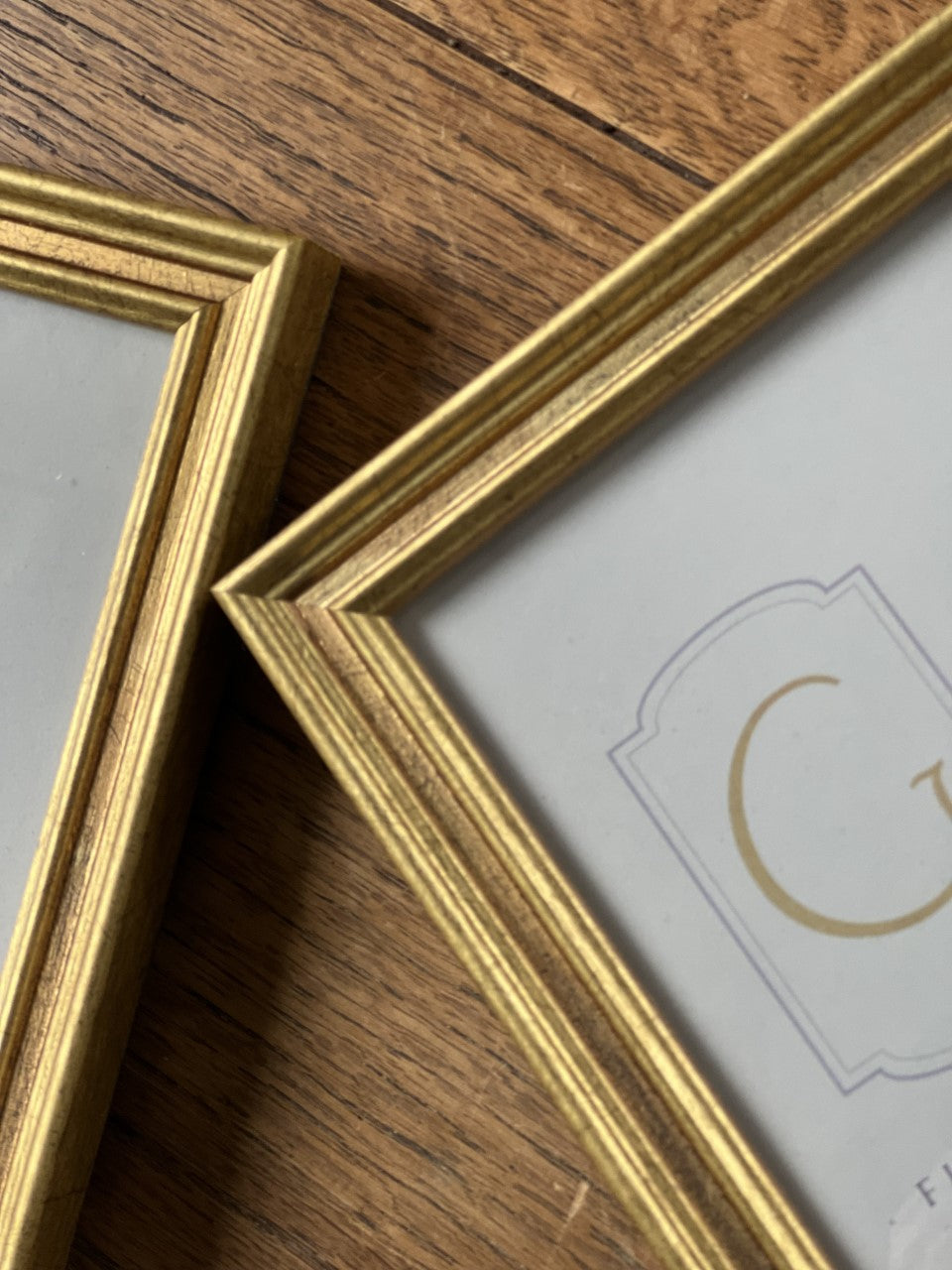 4x6 or 5x7 beautiful gold channel frame