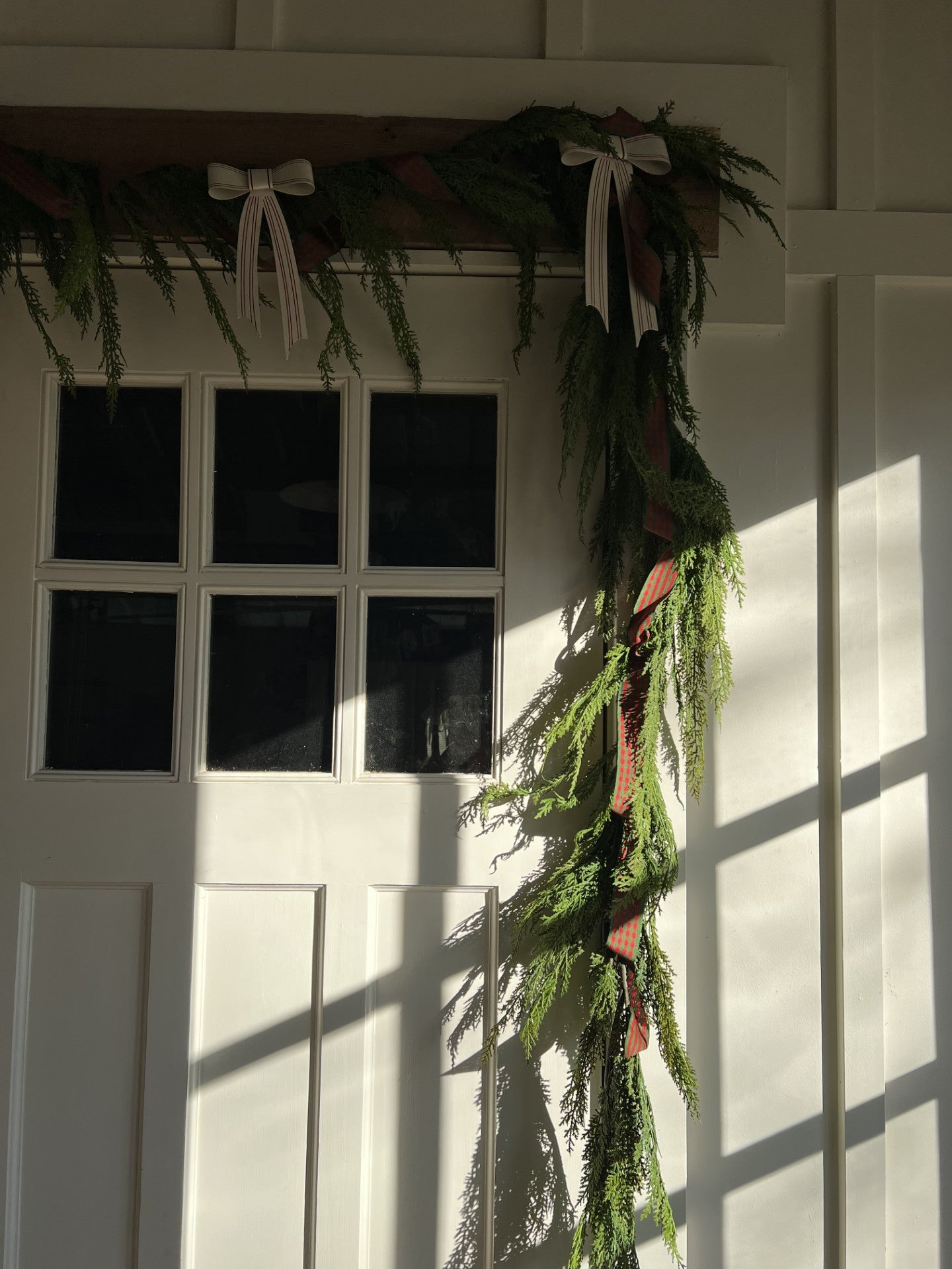 5' natural cedar garland