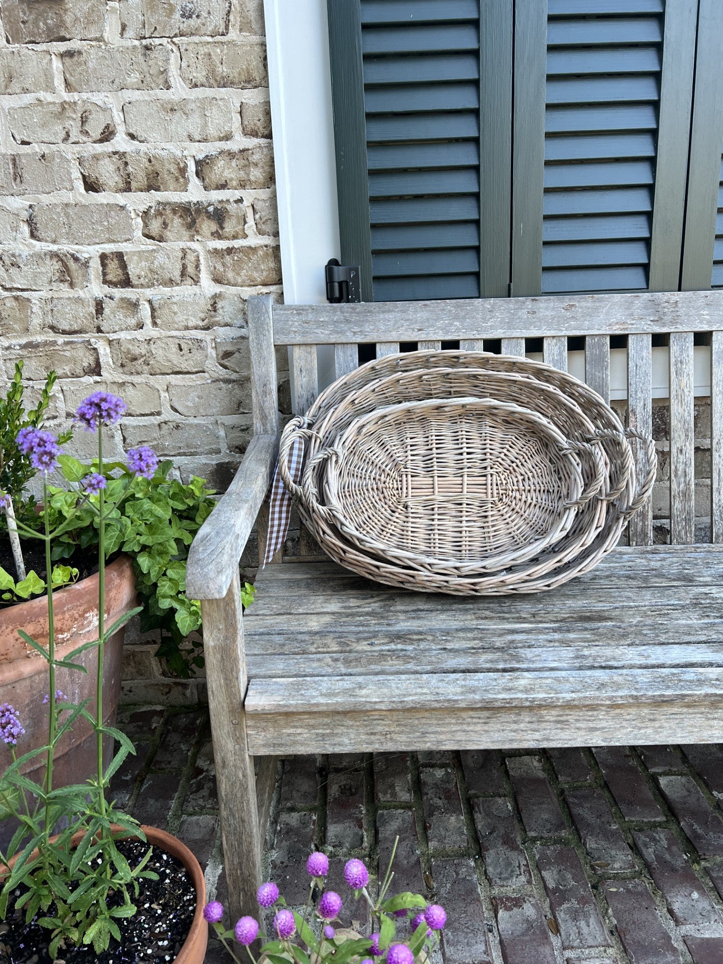 beautiful woven oval trays-set of 3