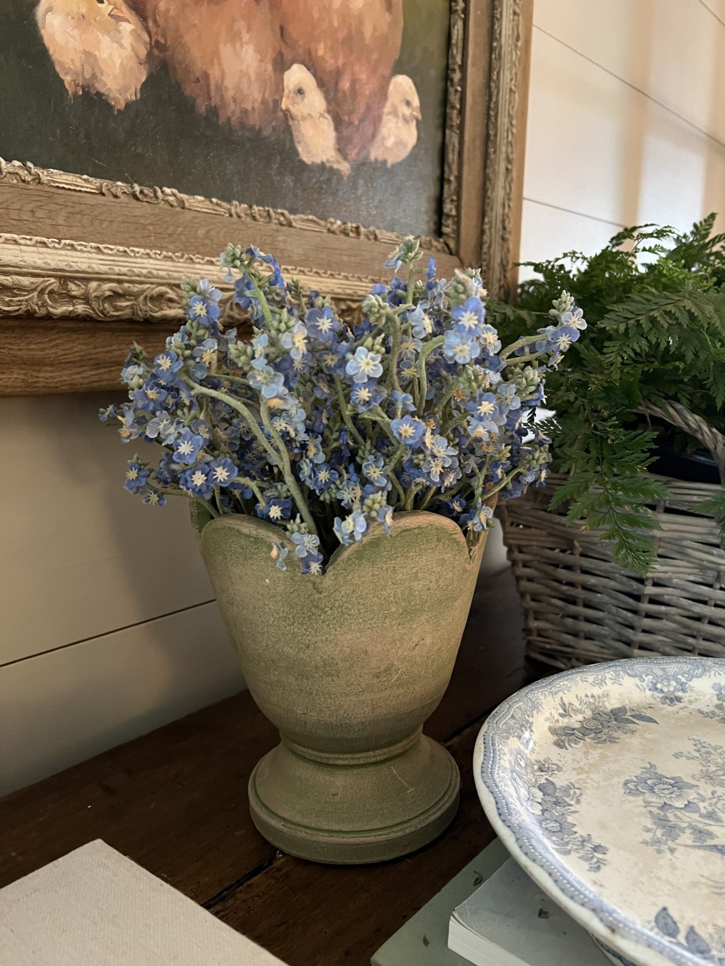 sweetest scalloped pots-color verde