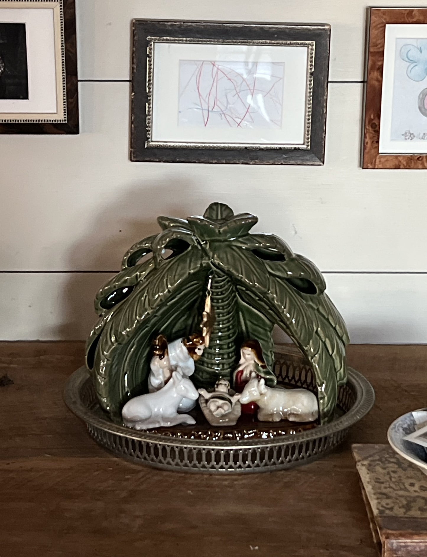 beautiful glass nativity