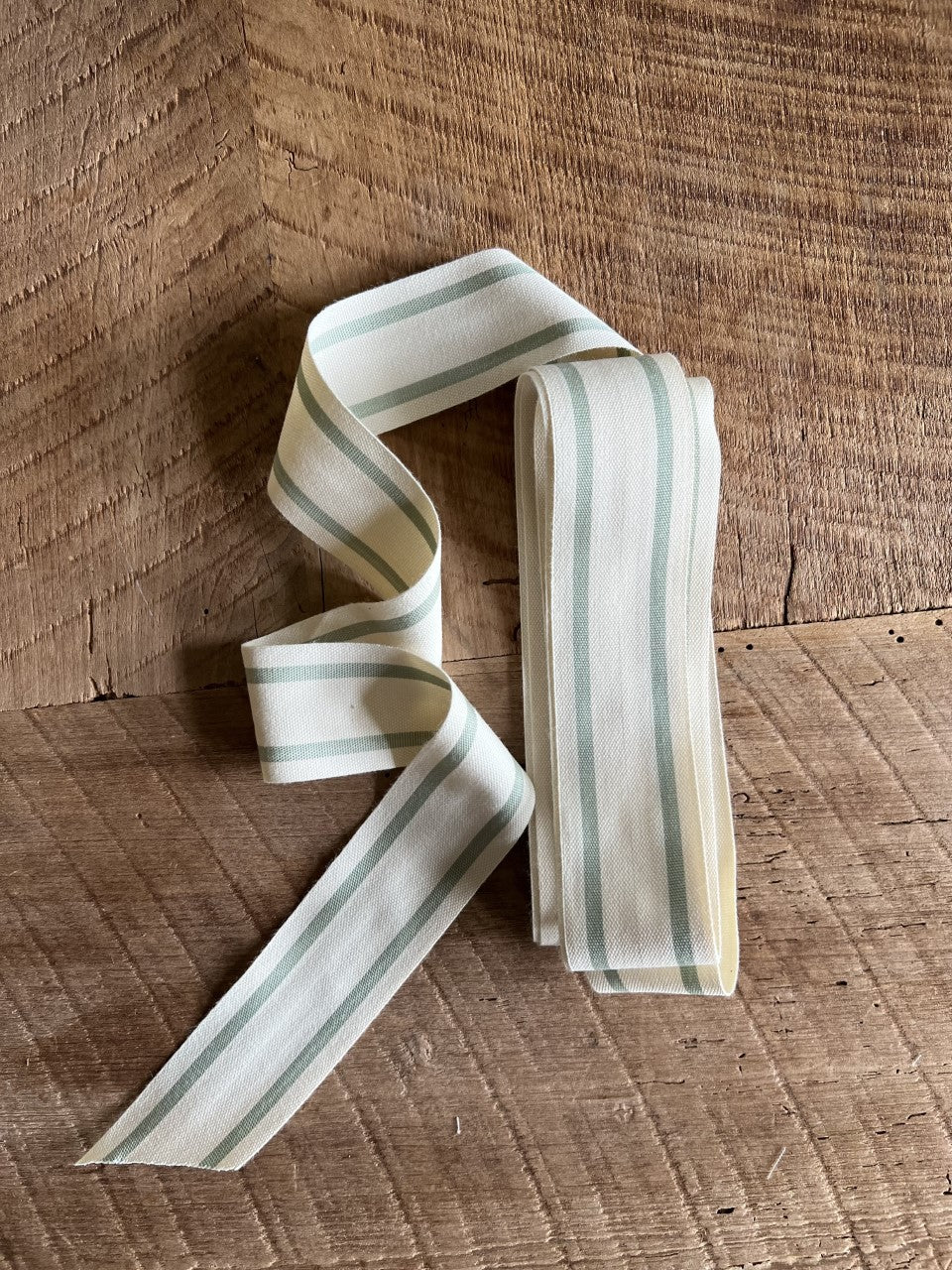 robin egg blue stripe ribbon
