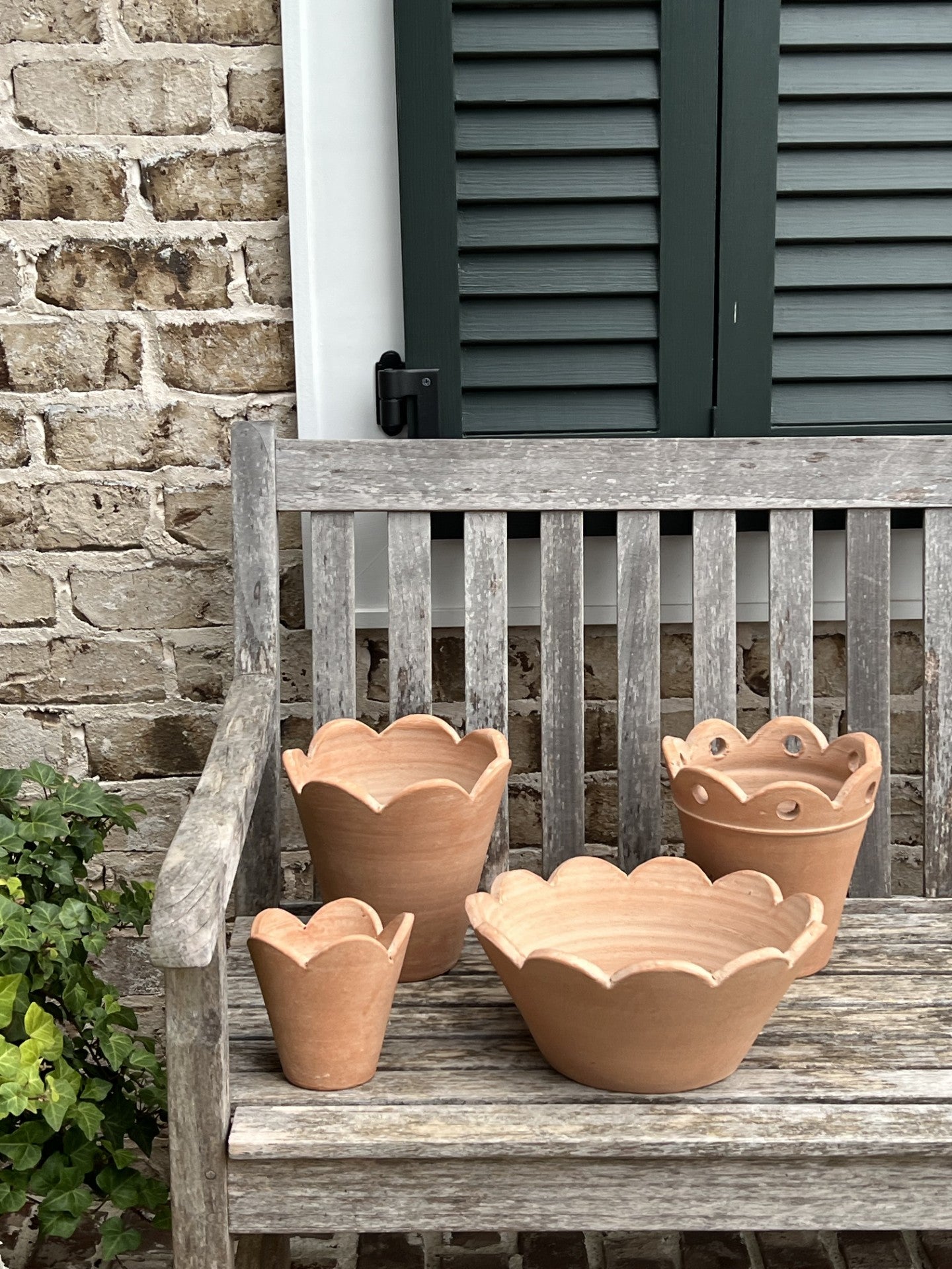 terracotta plant pot sweetest scallop pots-natural terra cotta