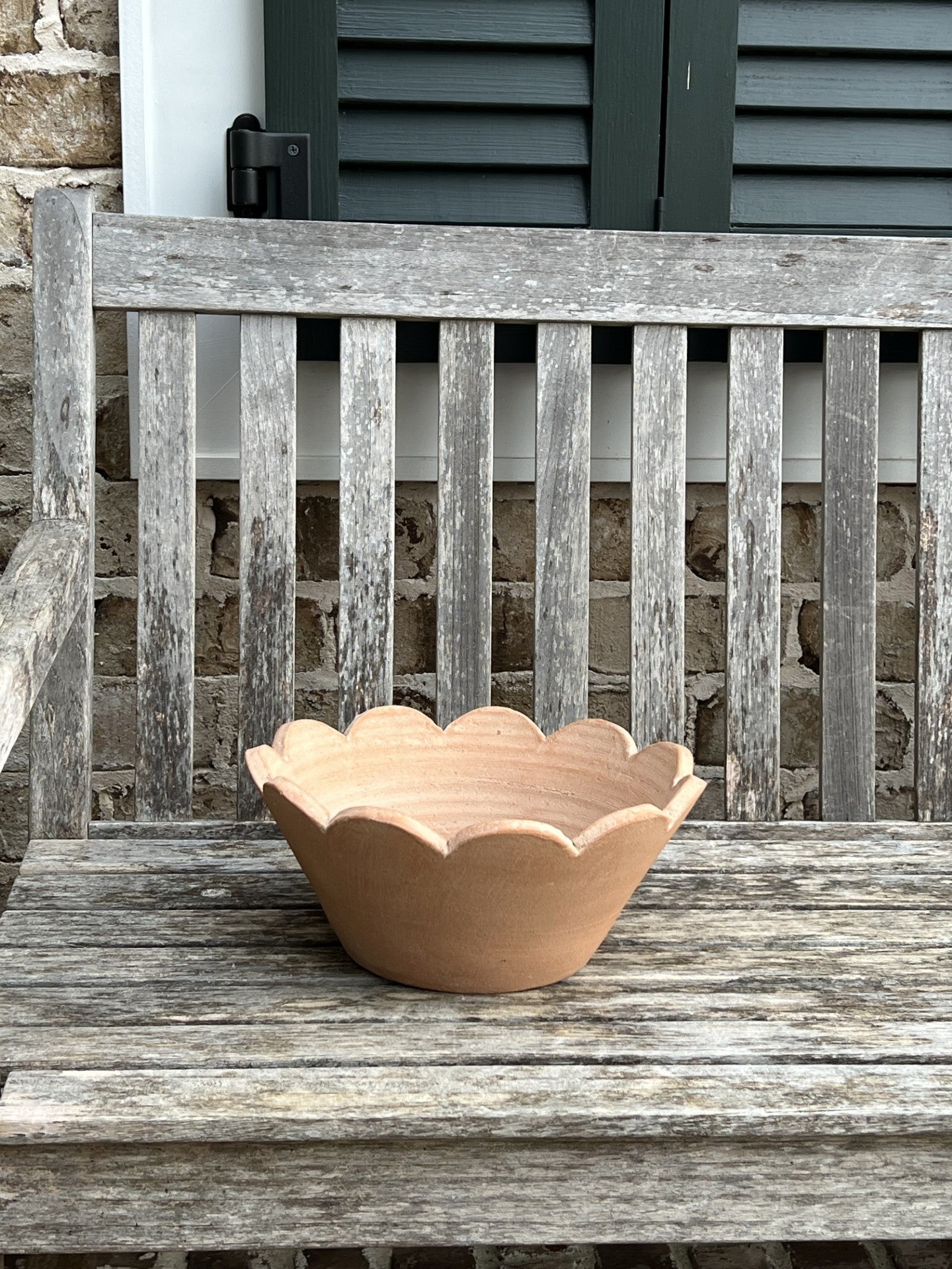 sweetest scallop pots-natural terra cotta