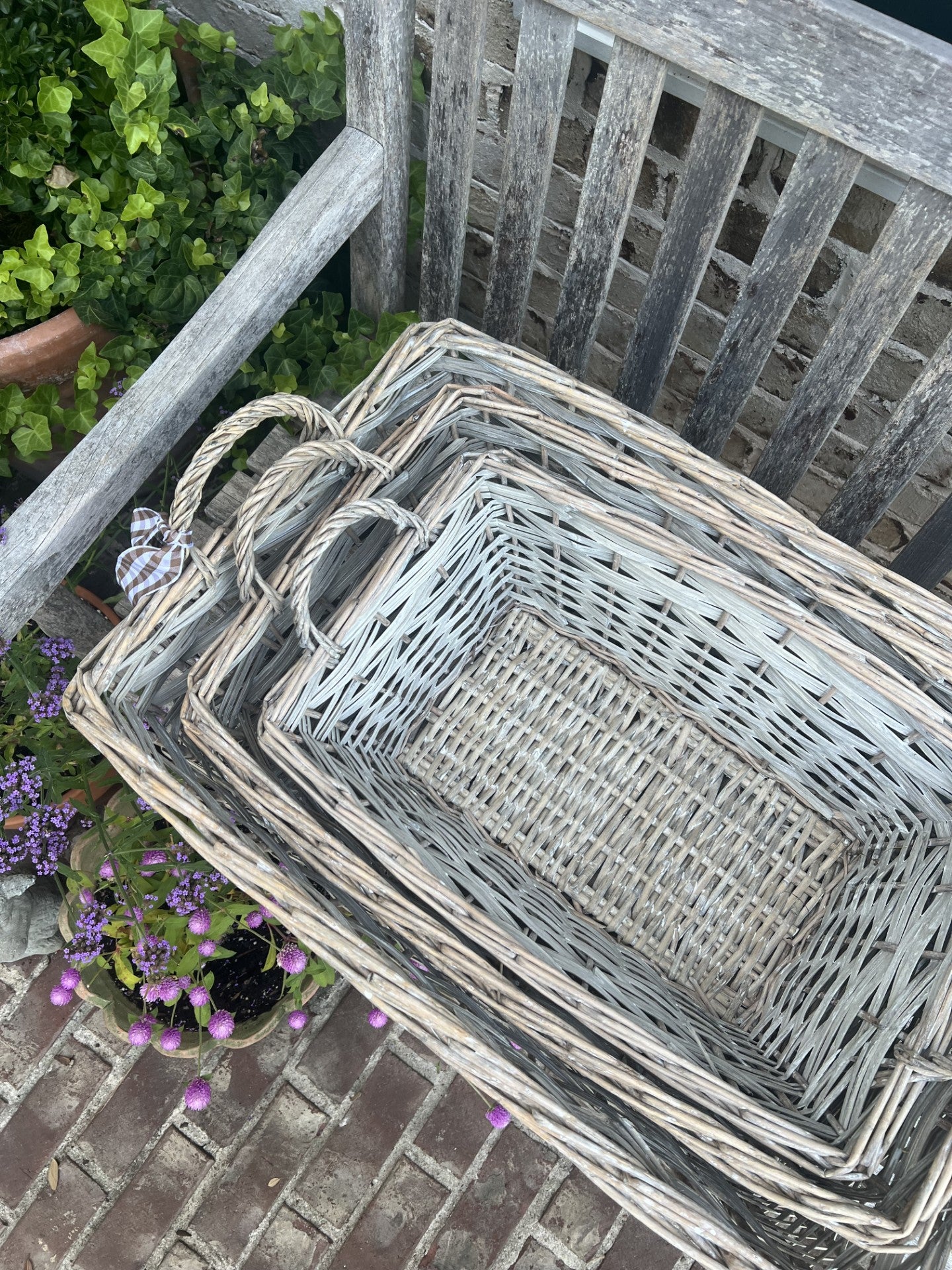 beautiful parisian style baskets-set of 3