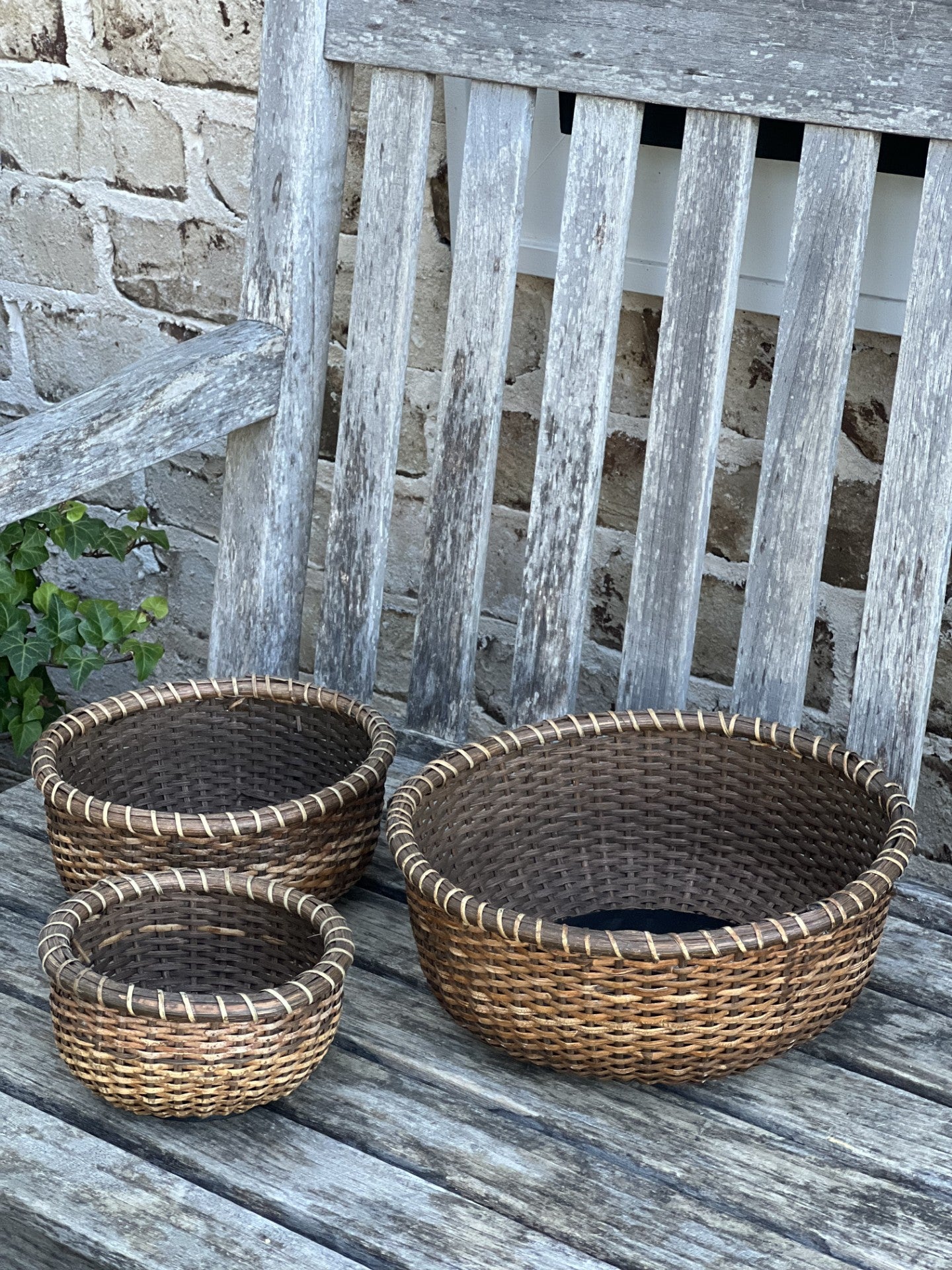 beautiful rattan nesting basket sets