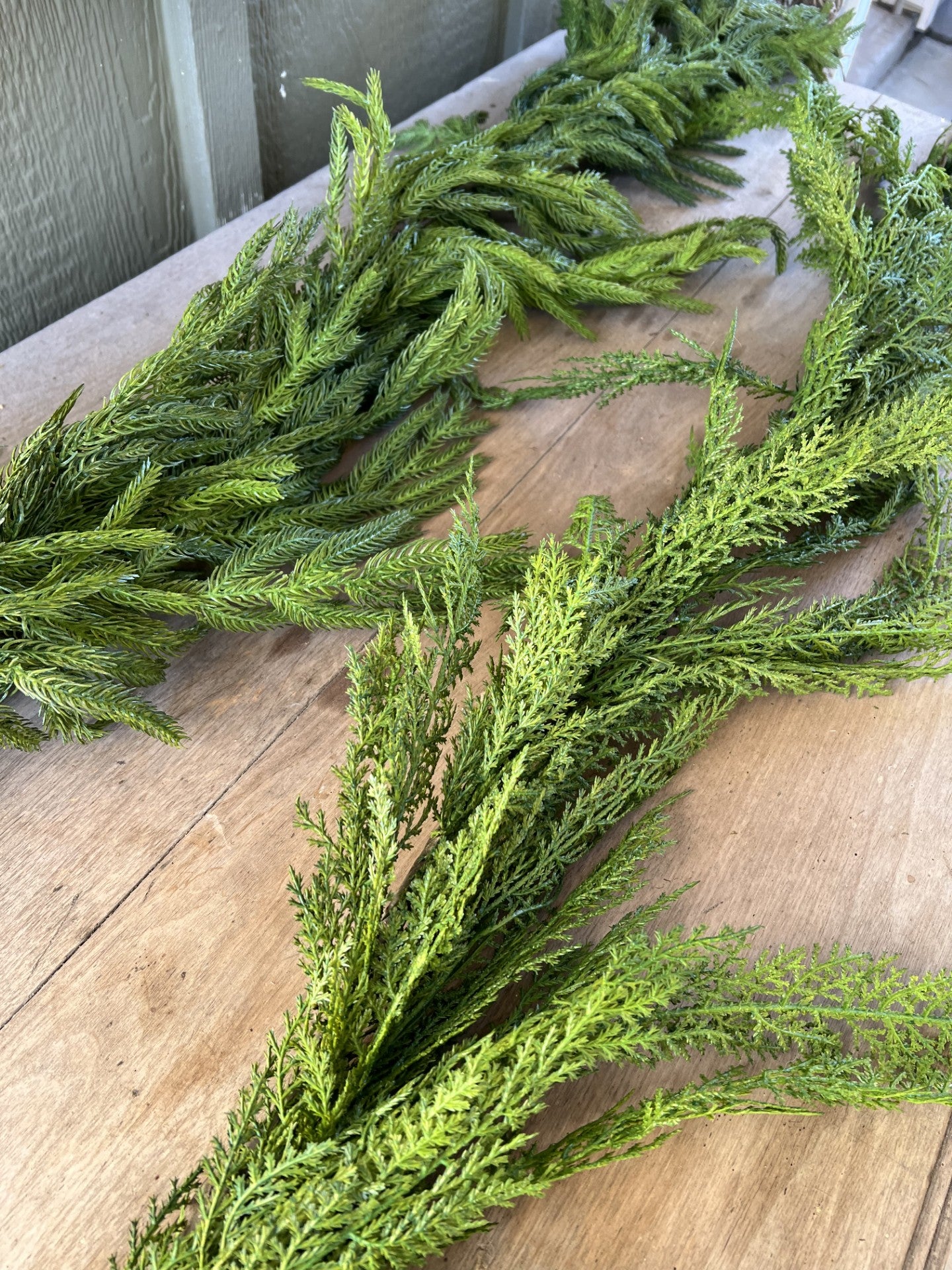 5' natural cedar garland