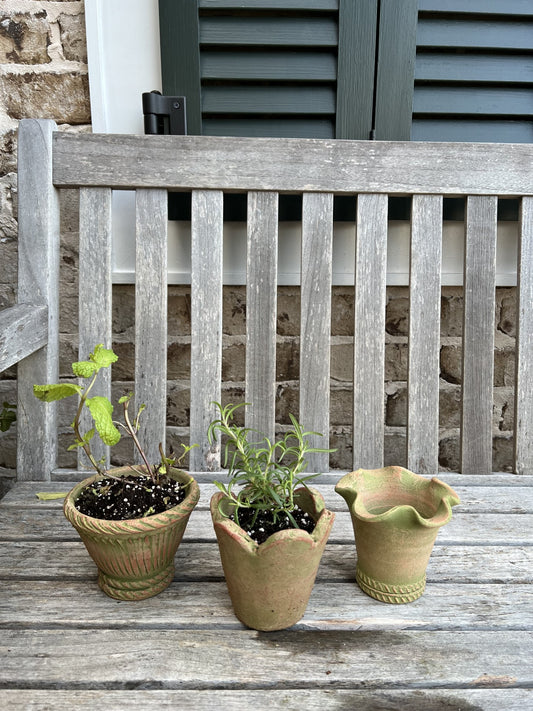 adorable herb pots set of 3- set number 2