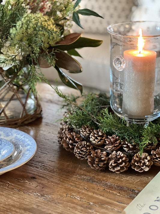 beautiful pinecone wreath