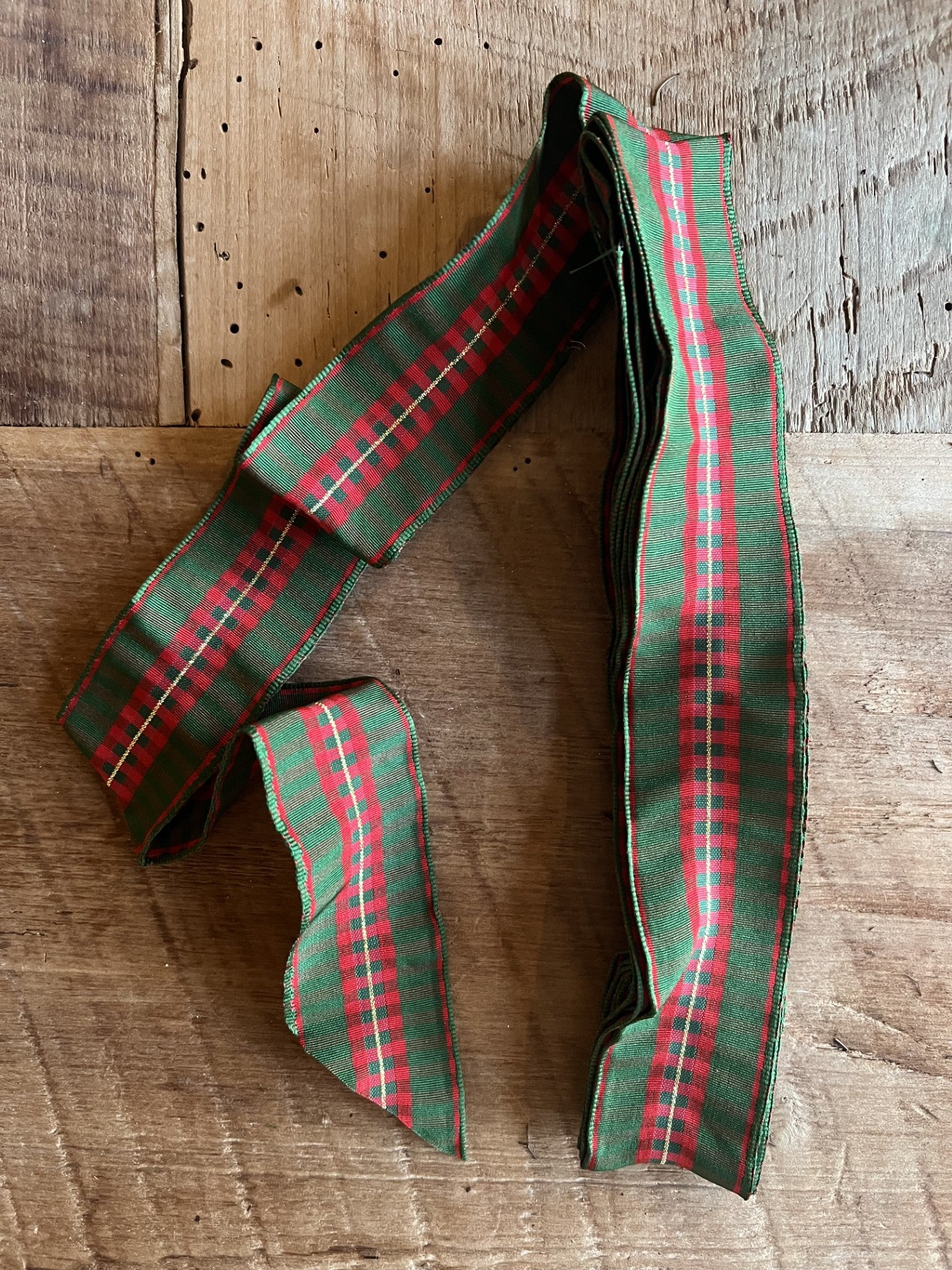 cutest Christmas plaid and gingham ribbon-3 variants