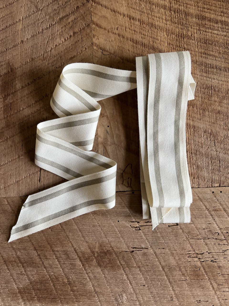 taupe stripe ribbon