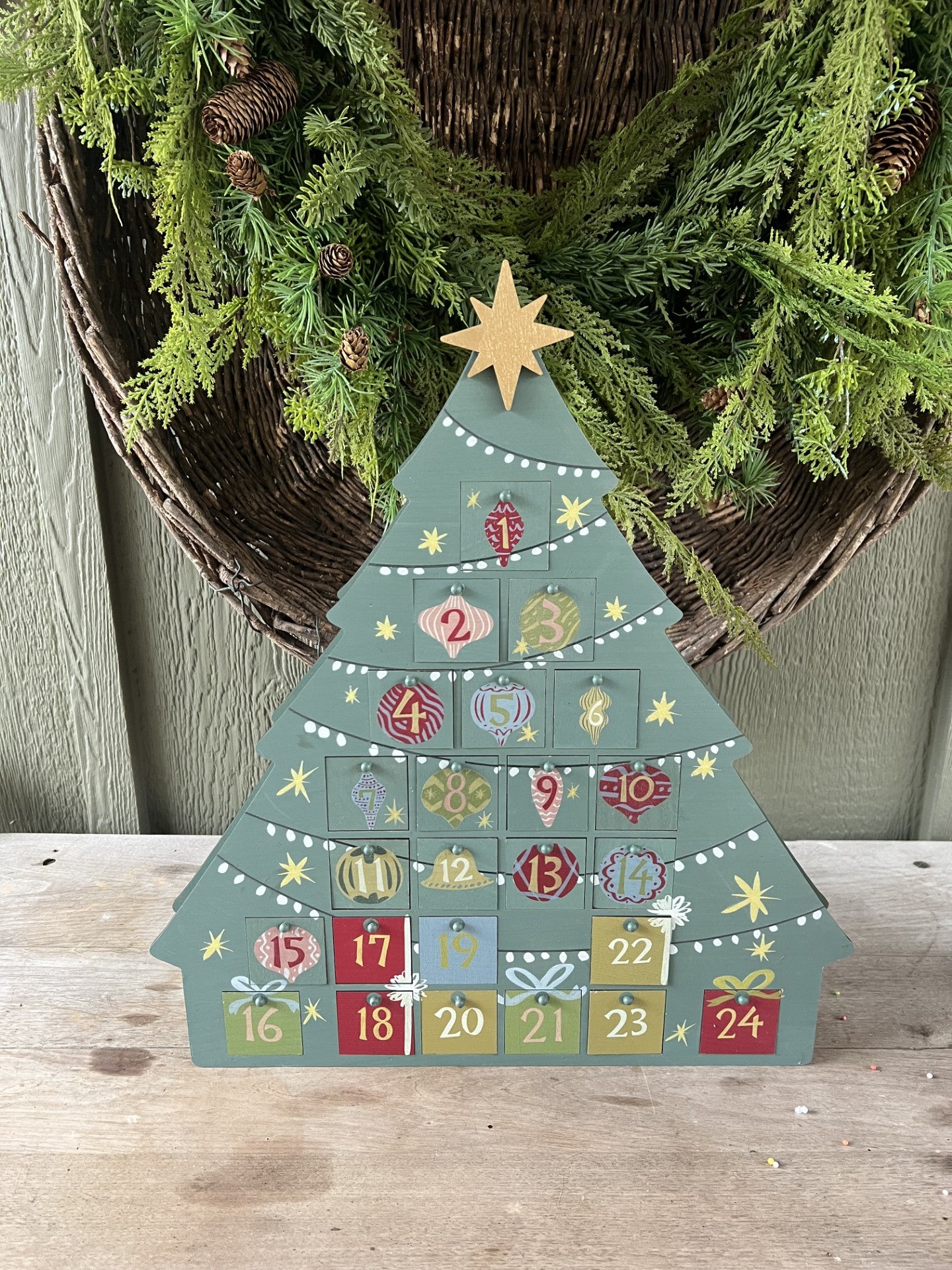 sweetest wooden advent calendar