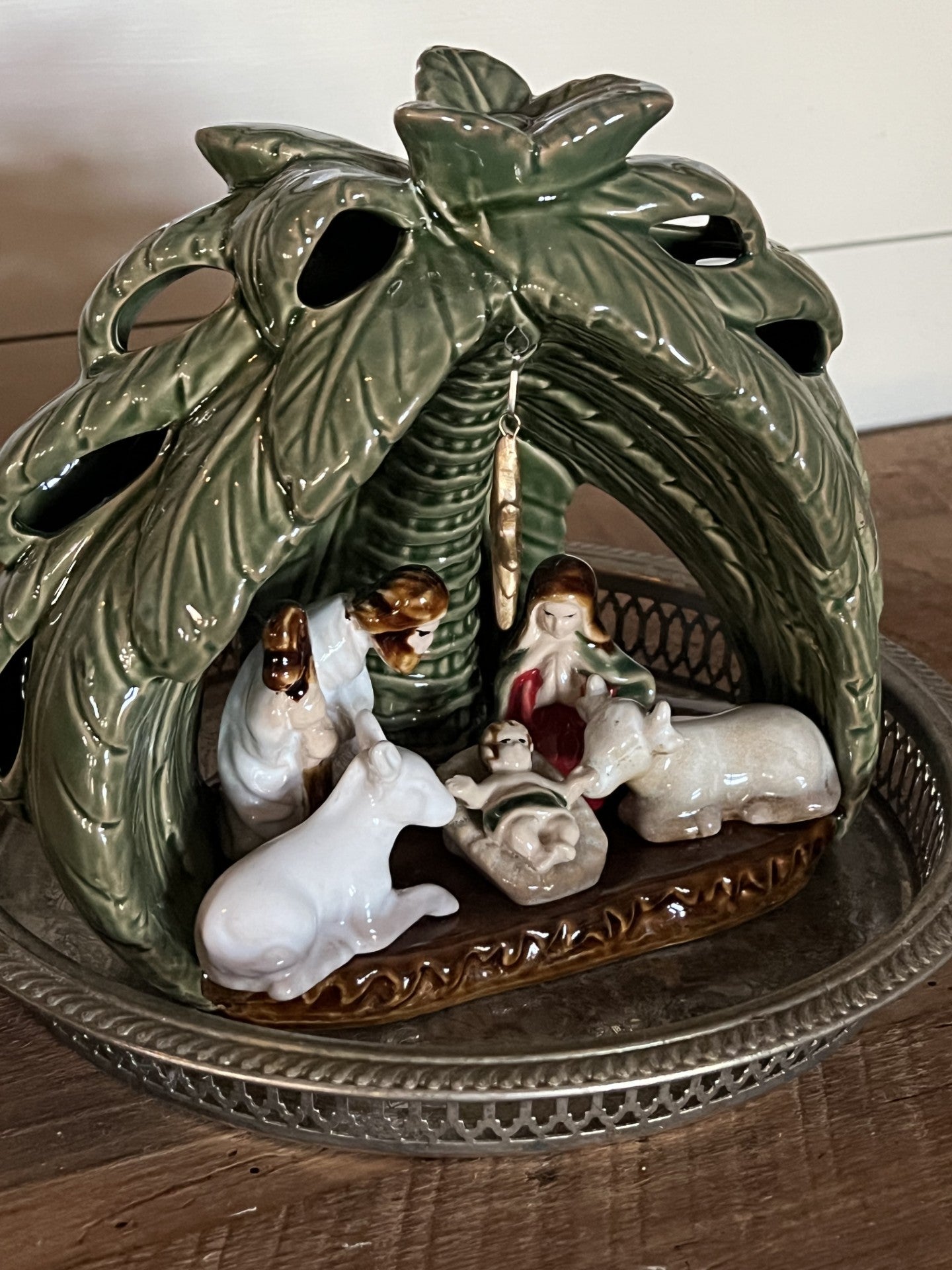 beautiful glass nativity