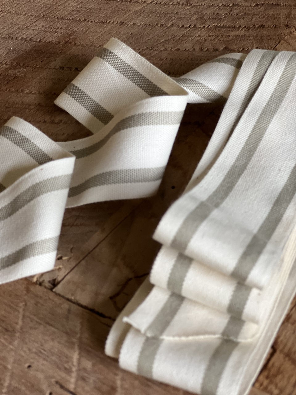 taupe stripe ribbon