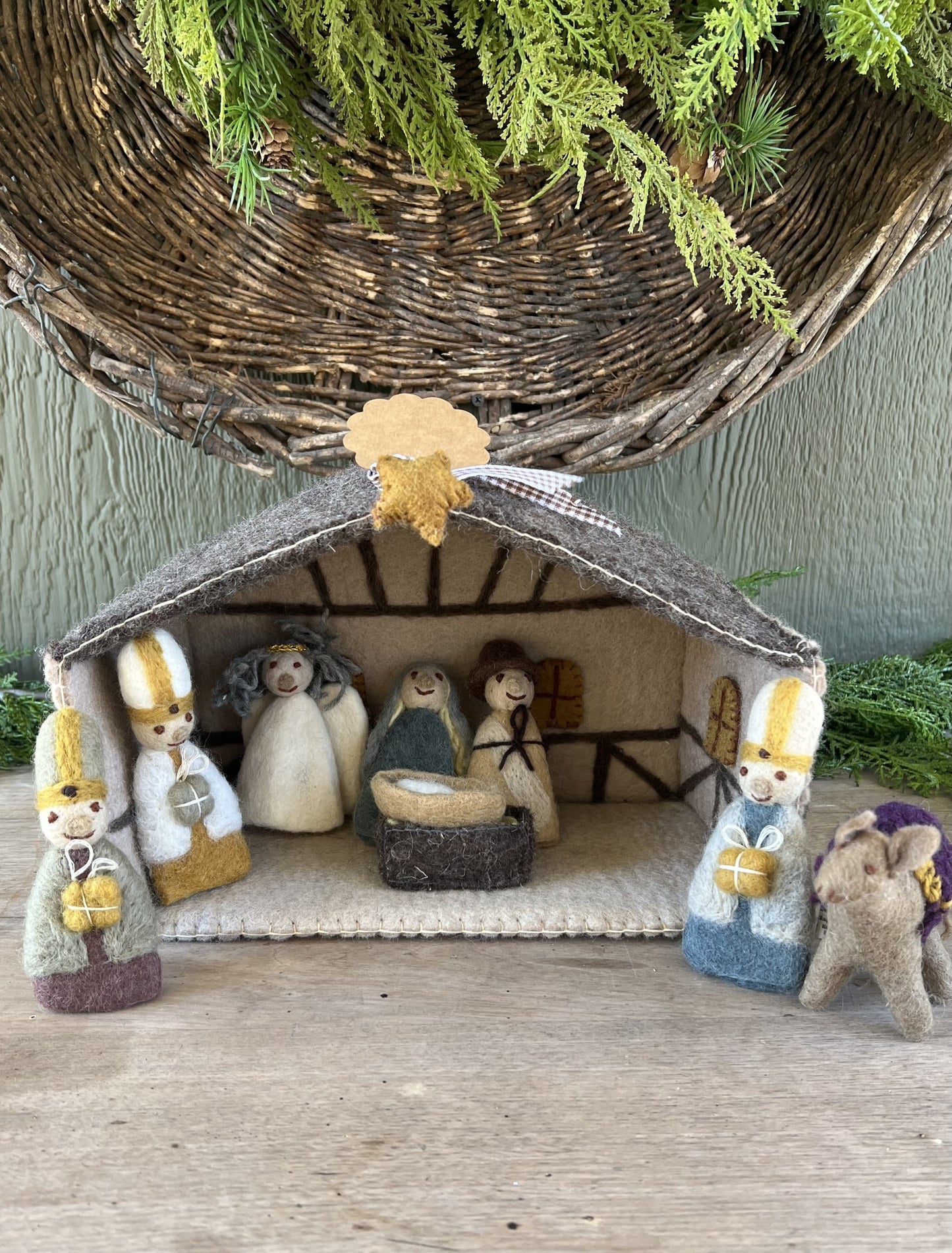 adorable wool nativity