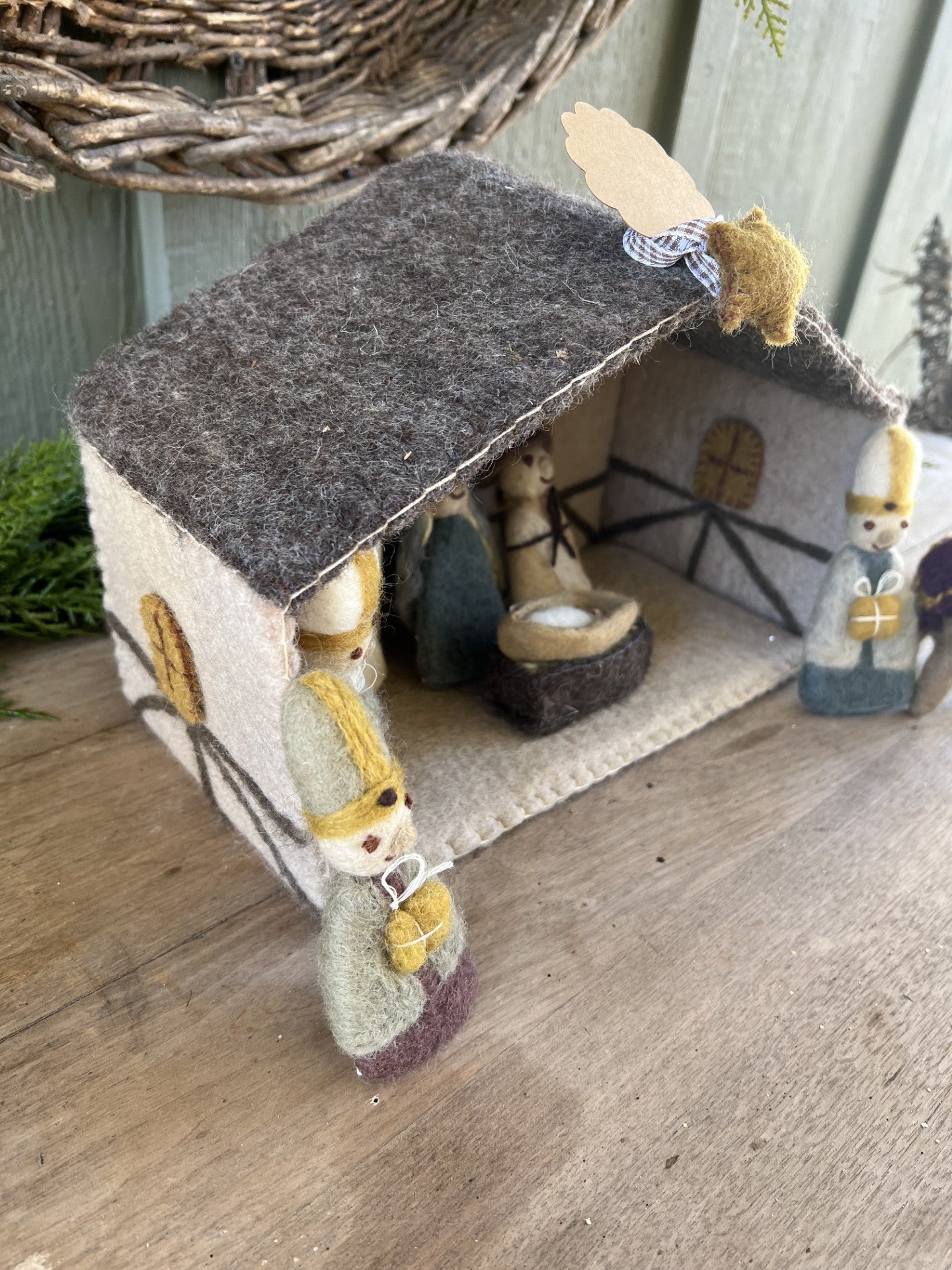 adorable wool nativity